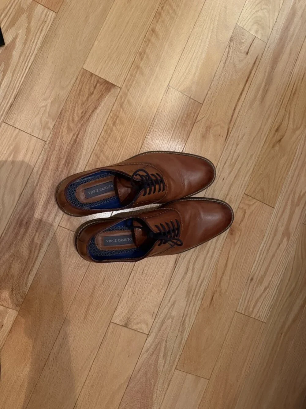 Men's Vince Camuto Brown Leather Oxford Dress Shoes